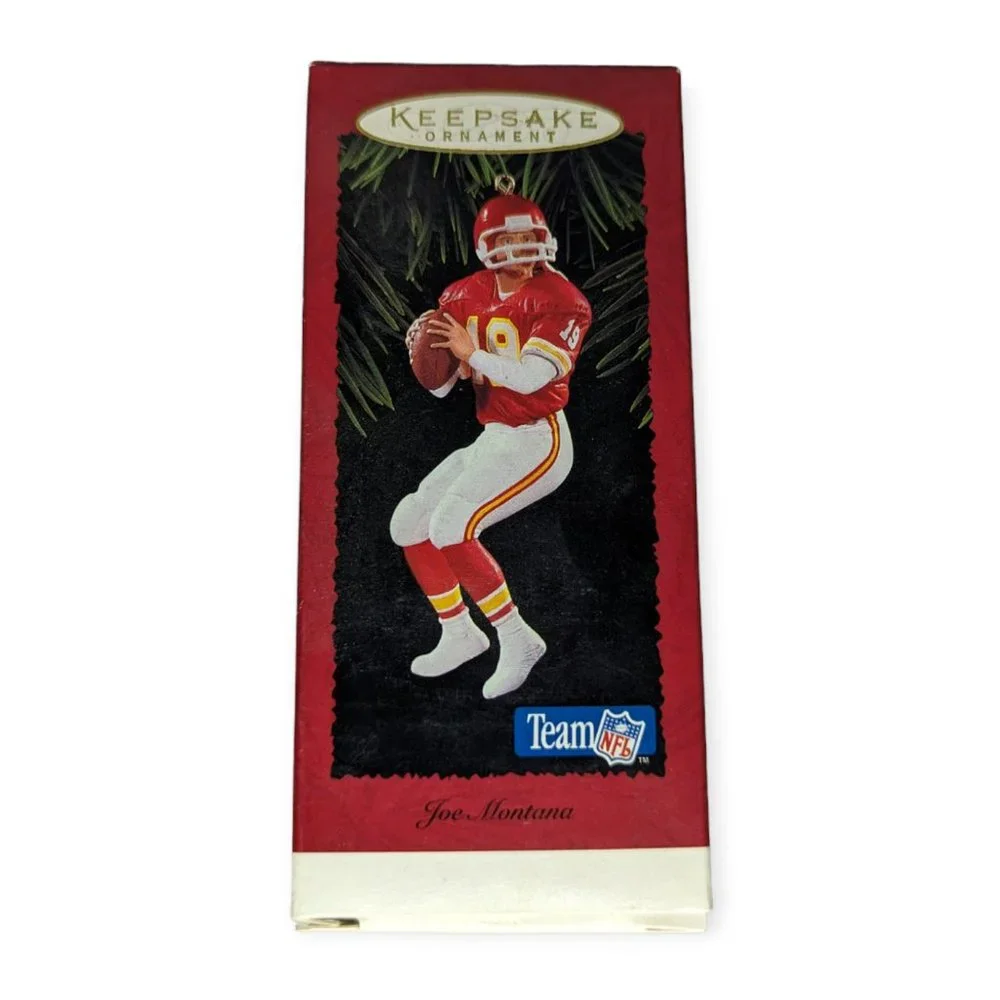 Vintage 1995 Hallmark Joe Montana NFL Team Ornament